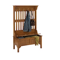 Casual Hall Tree Coat Rack with Bench