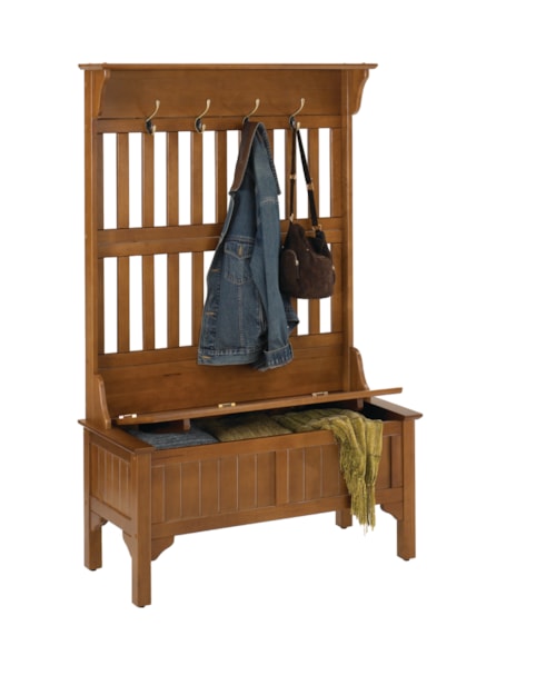 Casual Hall Tree Coat Rack with Bench