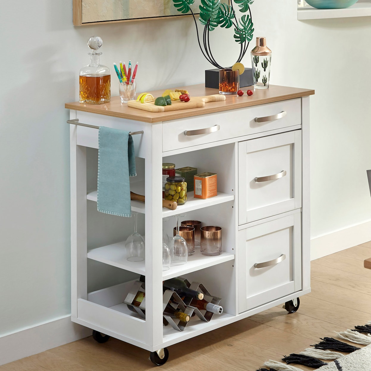 homestyles Storage Plus Kitchen Cart