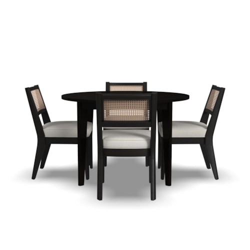 Contemporary 5-Piece Round Dining Set