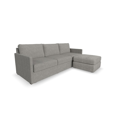 Narrow-Arm Sofa with Ottoman