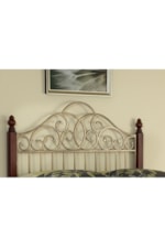 homestyles St. Ives Traditional King Headboard with Metalwork