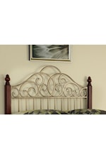 homestyles St. Ives Traditional King Headboard with Metalwork