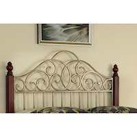 Traditional King Headboard with Metalwork