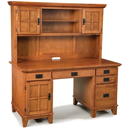 Double Pedestal Desk and Hutch