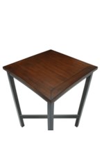 homestyles Cabin Creek Rustic Square Metal and Wood Bar Table