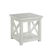 Cottage Style End Table with Shelf