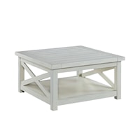 Cottage Style Coffee Table with Shelf