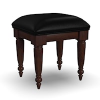 Traditional Vanity Bench with Upholstered Seat