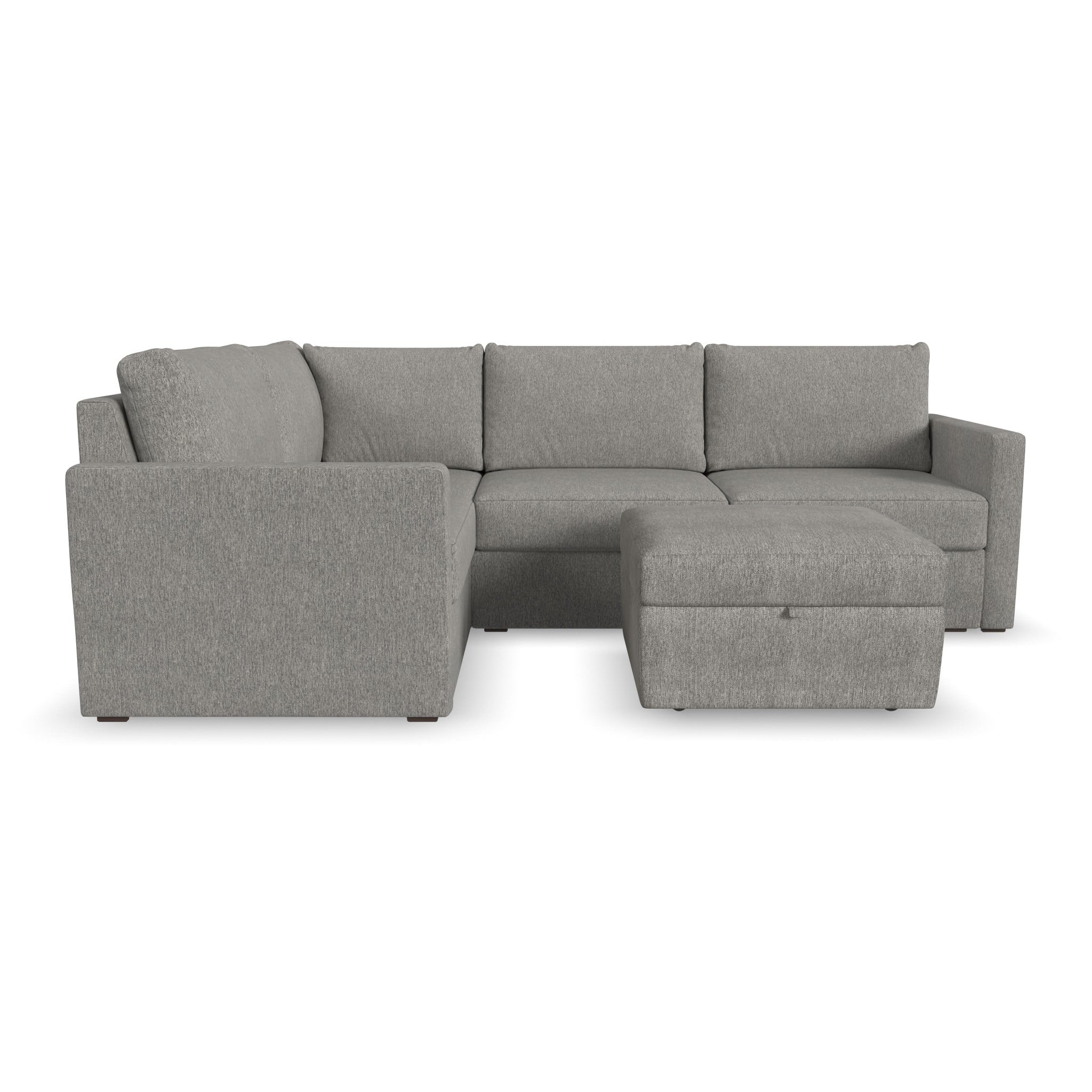 Flexsteel Flex 4-Seat Sectional Sofa with Storage Ottoman