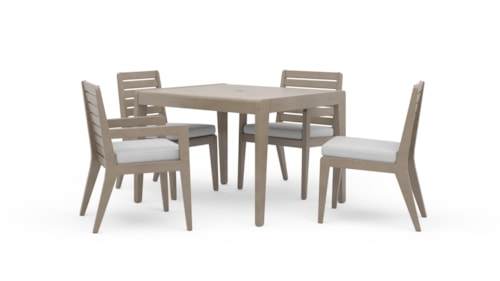 Transitional 5-Piece Outdoor Dining Set