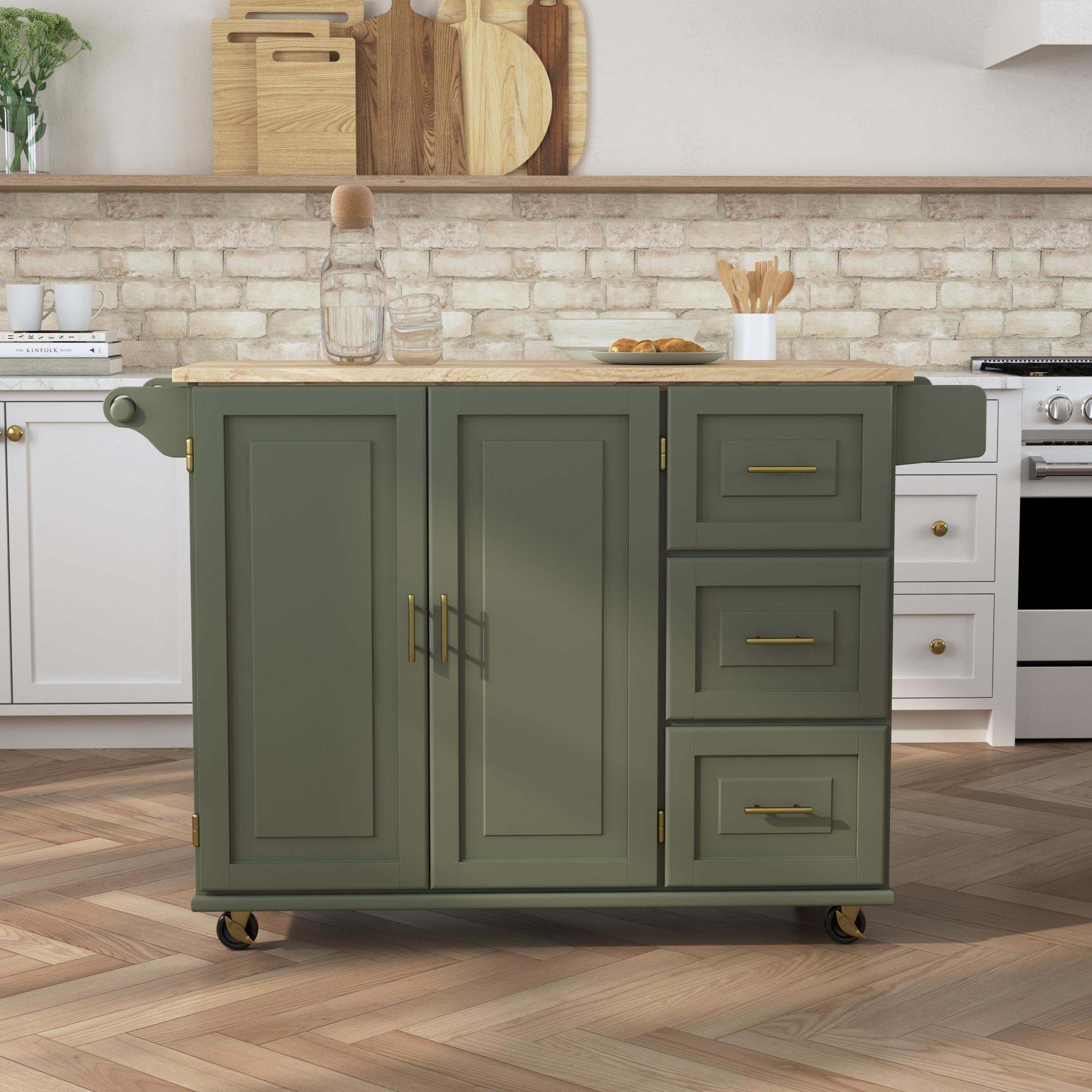 Drop Leaf Kitchen Cart