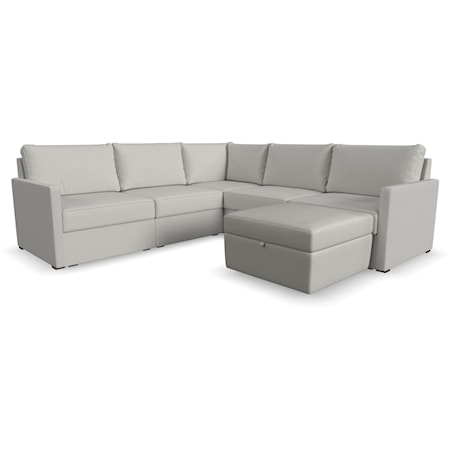5-Piece Sectional with Storage Ottoman