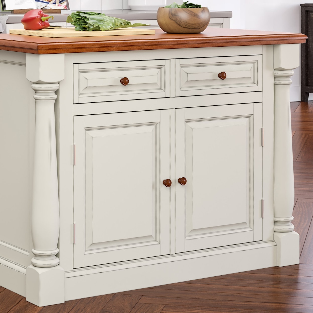 homestyles Monarch Kitchen Island with Stools