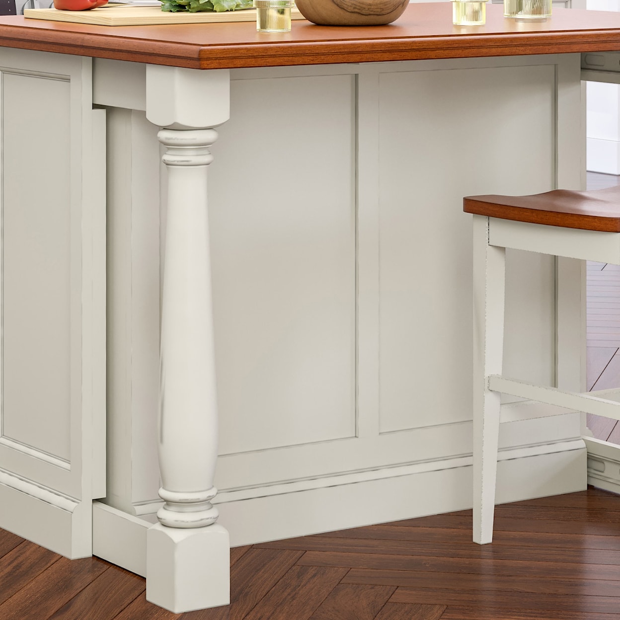homestyles Monarch Kitchen Island with Wood Top