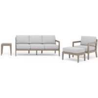 Transitional Outdoor 3-Piece Sofa Set