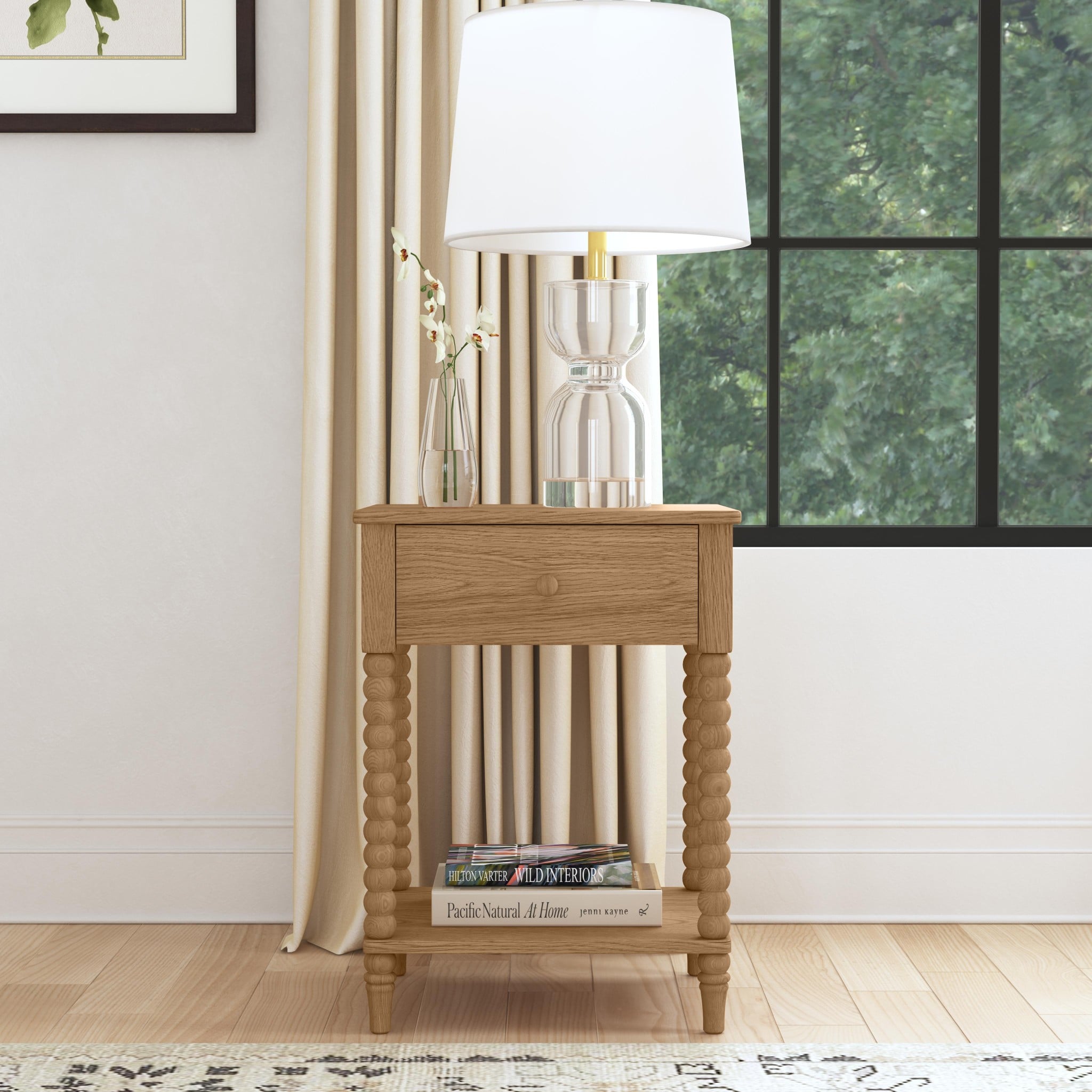 homestyles Spindle 1-Drawer Nightstand
