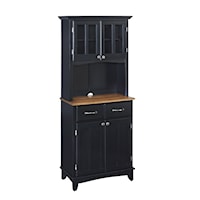 Traditional Server with Hutch and Adjustable Shelves