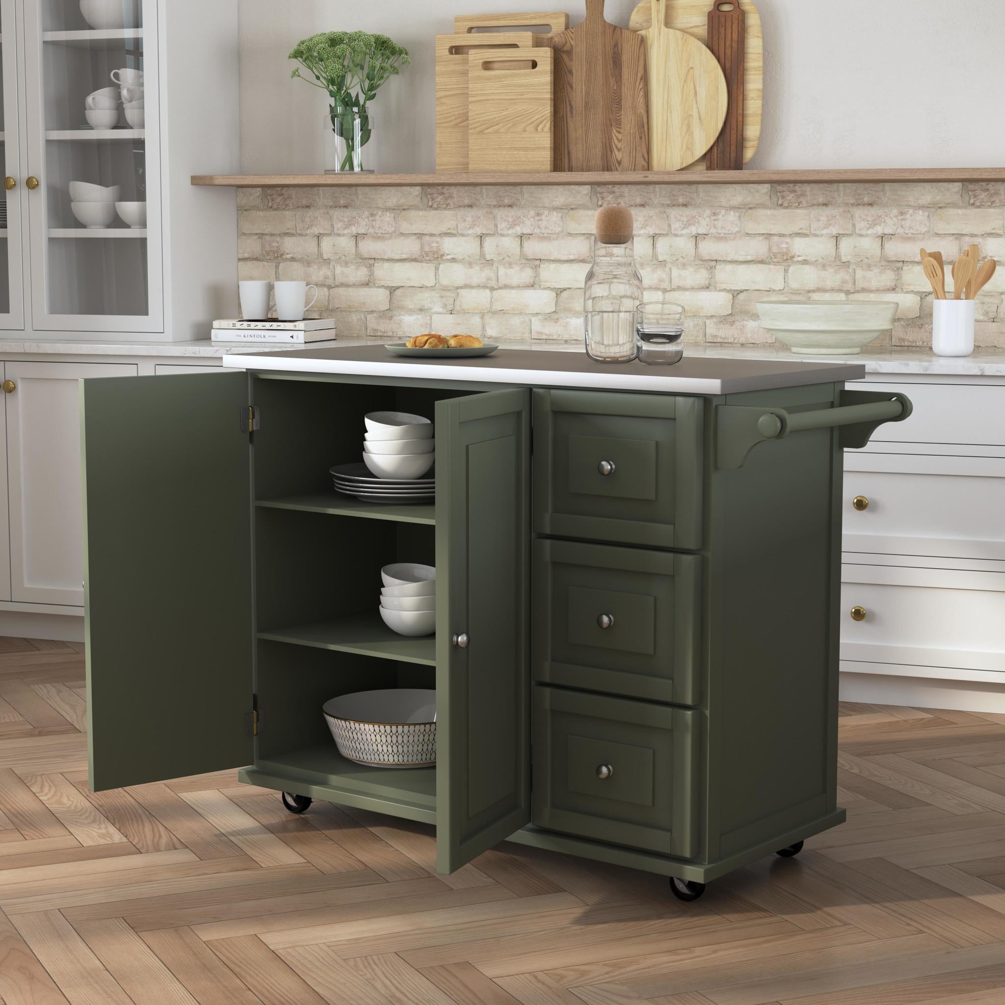 homestyles Dolly Madison Drop Leaf Kitchen Cart