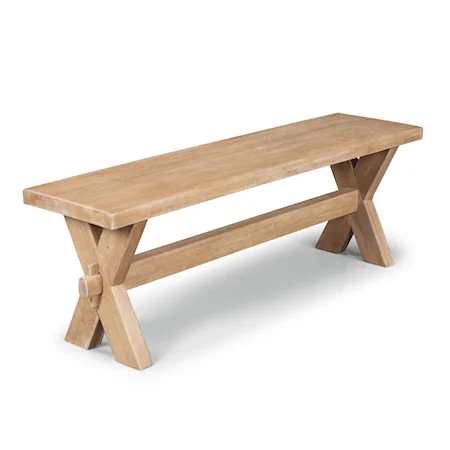 Country Style Trestle Dining Bench