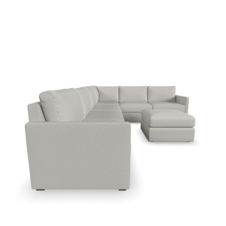 6-Piece Sectional Sofa with Ottoman