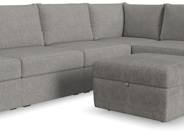 Sectional Sofa with Storage Ottoman