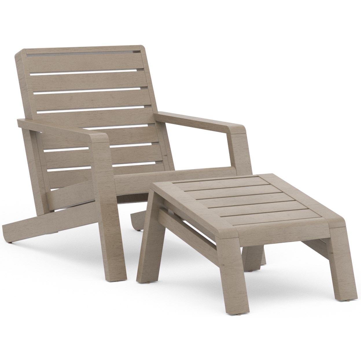 homestyles Sustain Outdoor Lounge Chair with Ottoman