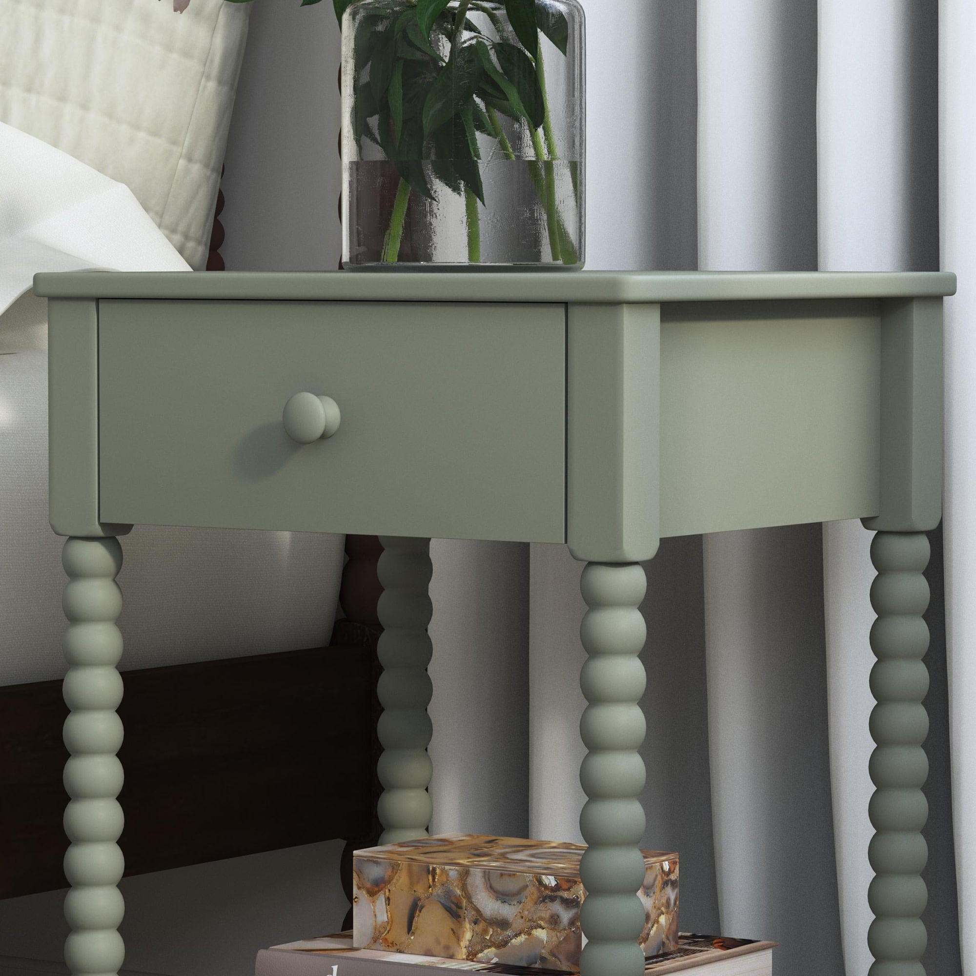 homestyles Spindle 1-Drawer Nightstand