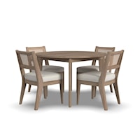 Contemporary 5-Piece Round Dining Set