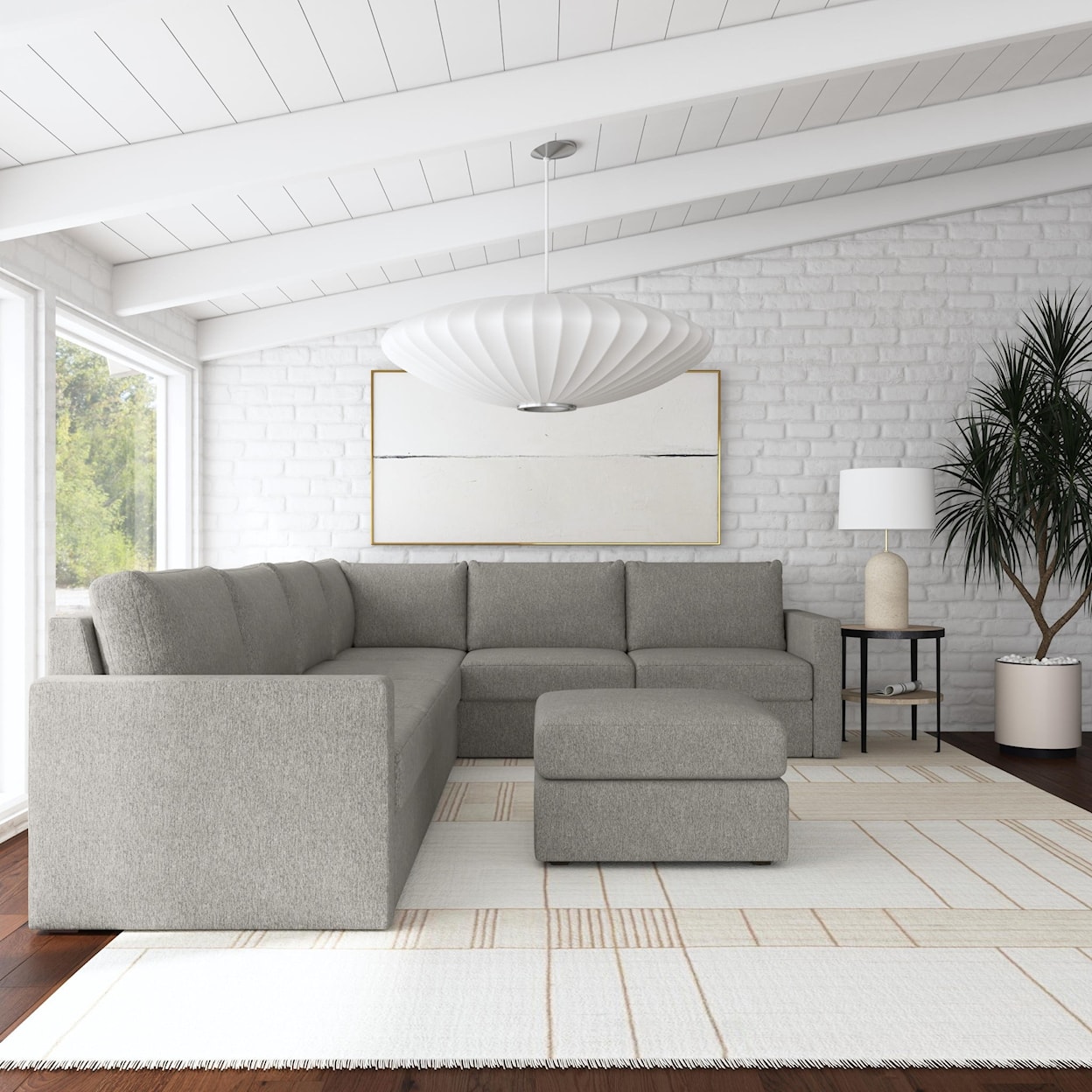 Flexsteel Flex Sectional Sofa with Ottoman