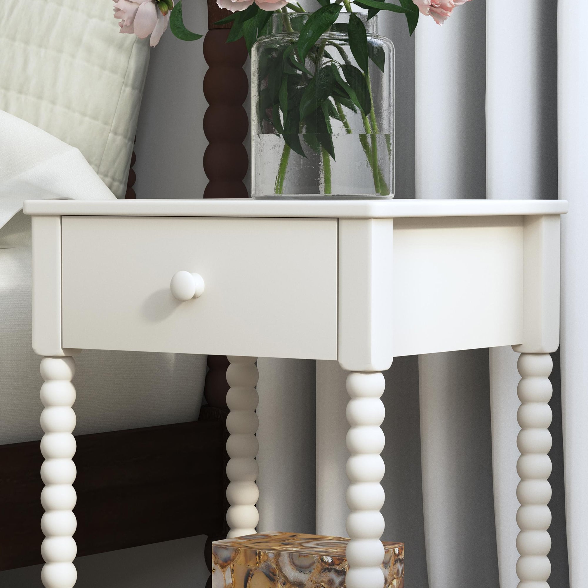 homestyles Spindle 1-Drawer Nightstand