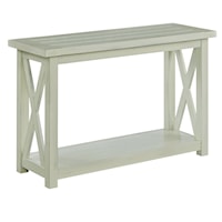 Cottage Style Console Table with Shelf