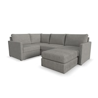 Transitional 4-Piece Sectional Sofa with Ottoman