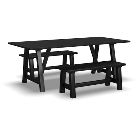 Dining Table with Benches