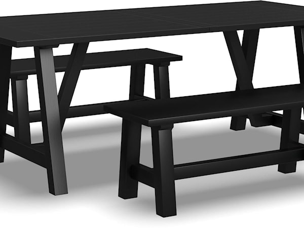 Dining Table with Benches