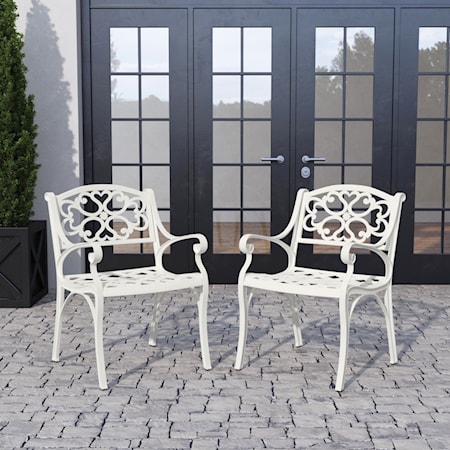 Set of 2 Outdoor Arm Chairs