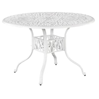 Traditional 48 Inch Round Outdoor Dining Table