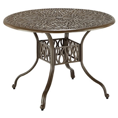 Traditional 42 Inch Round Outdoor Dining Table