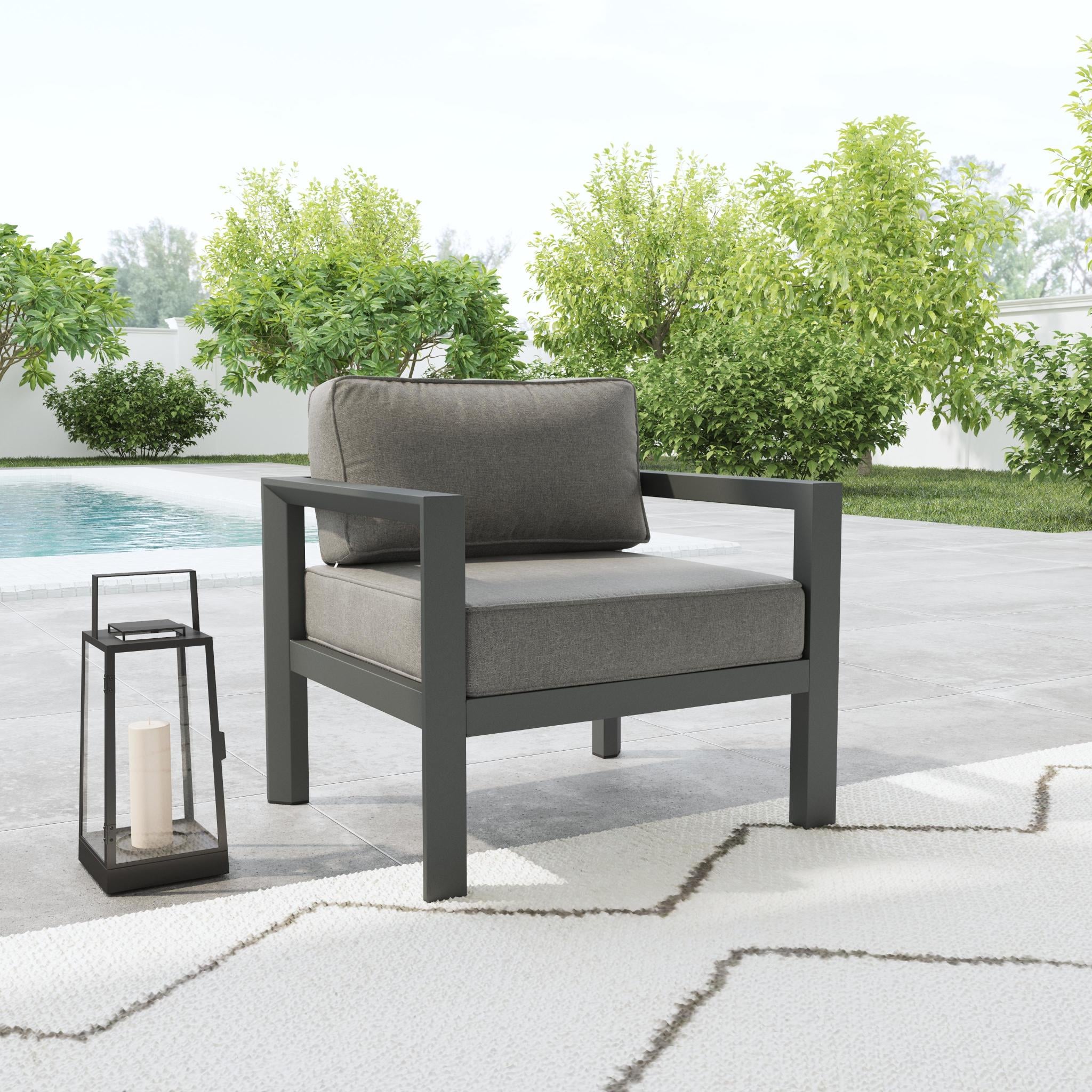 homestyles Grayton Outdoor Aluminum Lounge Chair