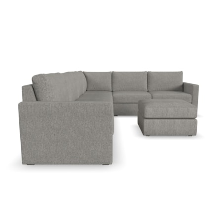 6-Seat Sectional Sofa and Ottoman