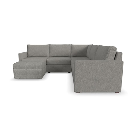 5-Seat Sectional Sofa with Storage Ottoman