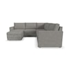 Flexsteel Flex 5-Piece Sectional with Storage Ottoman