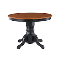 Traditional Two Tone Round Pedestal Table