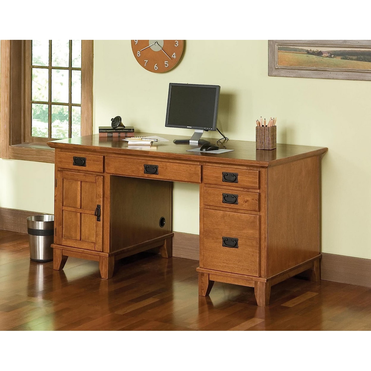 homestyles Arts and Crafts Double Pedestal Desk