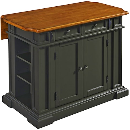 Traditional Kitchen Island with Drop Leaf