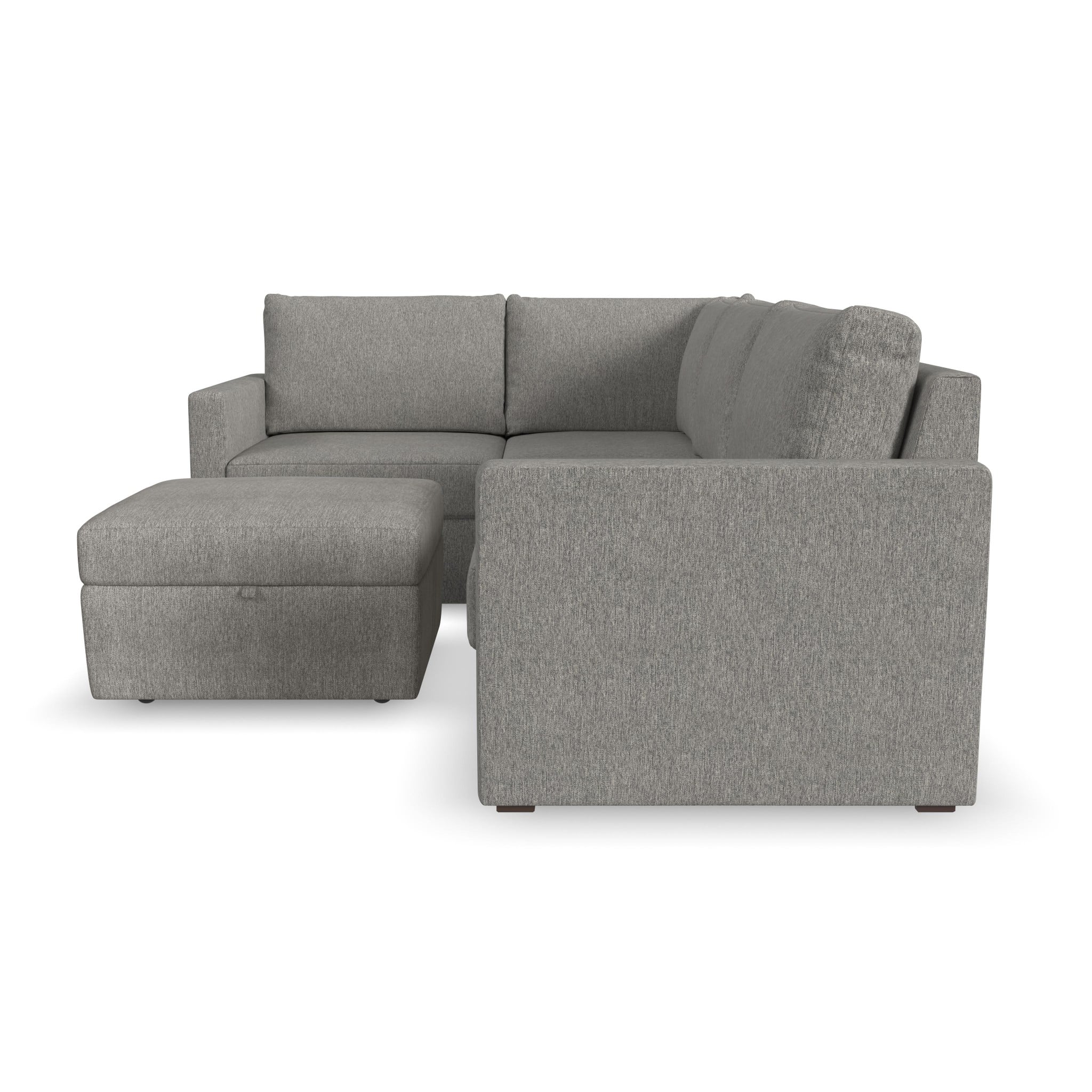 Flexsteel Flex 4-Seat Sectional Sofa with Storage Ottoman