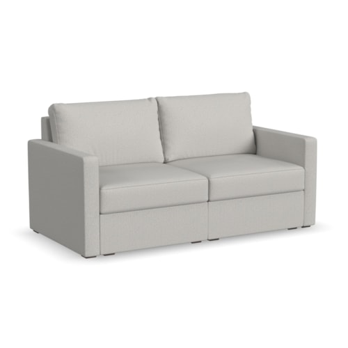 Flex Loveseat with Standard Arm - Frost