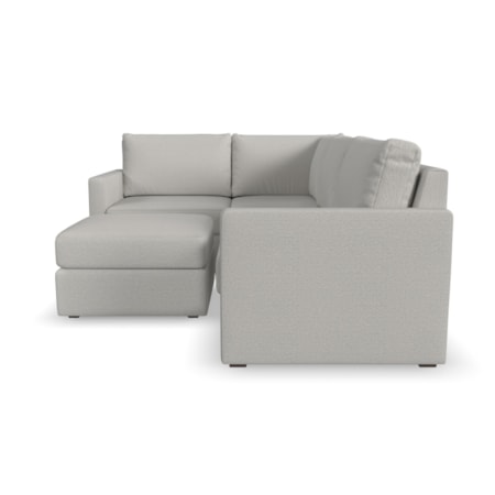 4-Seat Sectional Sofa with Ottoman