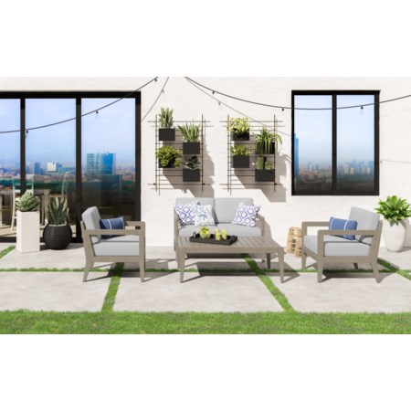 Outdoor 4-Piece Loveseat Set