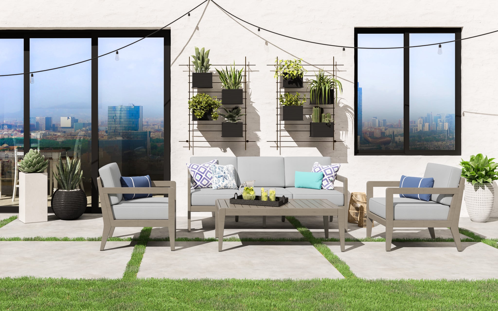 Outdoor 4-Piece Sofa Set